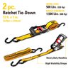 Cat 2 Piece Ratchet Tie Down Set with Soft Loops - 12' x 1 Inch (500/1500) 980091N